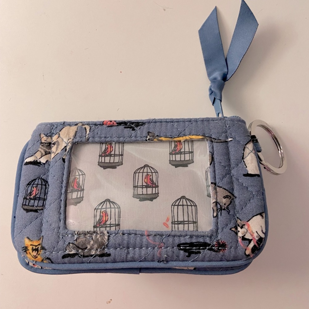 Vera bradley cat and bird pattern wallet